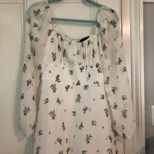 beautiful flower printed dress